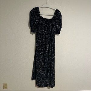 City Chic Black Floral Midi Dress